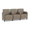 Lesro Siena Lounge Reception 3 Seat Tandem Seating, Black, MD Farro Upholstery SN3103 - alternate 1